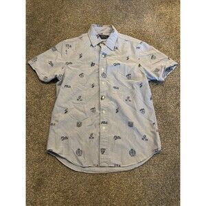 Polo Ralph Lauren Oxford Short Sleeve Button Shirt Men Small AOP Summer College